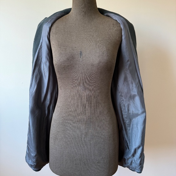 Stunning Vintage 90s Giorgio Armani Grey Green Blazer Jacket - Picture 4 of 11